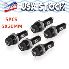 5pcs 5x20mm Glass Inline Tube Auto Panel Mount Fuse Holder Screw Type 250V 125V