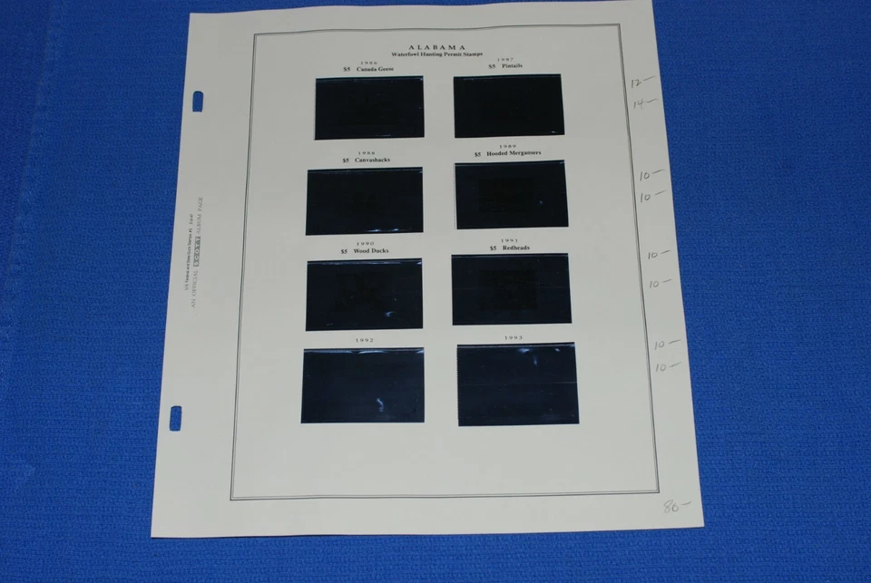 Alabama Duck Hunting Scott National Stamp Pages BlueLakeStamps GET YOUR STATE! - Image 3 of 4