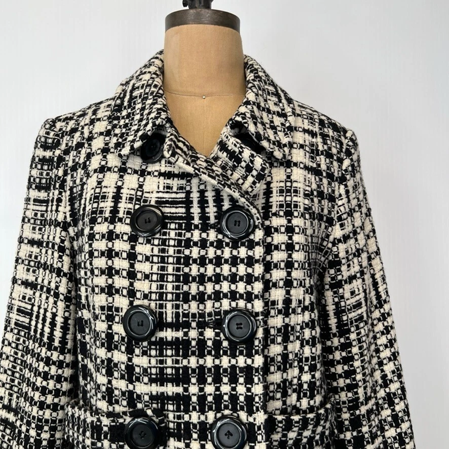 Chaqueta Arden B Mujer Grande Lana Doble Botón Cinturón Lujo Retro Abrigo Trabajo Core Ex Foto 2 de 4