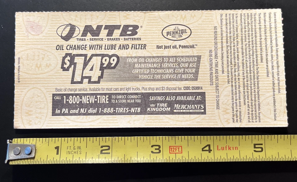 Boleto de fútbol americano universitario Ohio State vs Wisconsin 3/11/2007 Game Six Foto 2 de 2