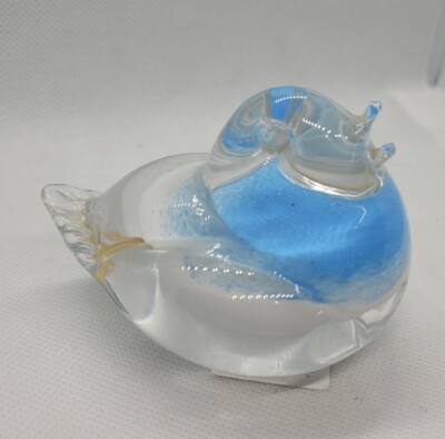 Granna Full Lead Crystal Bird Sweden Paperweight ''D''
