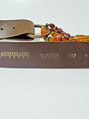 Antoniazzi Firenze Genuine Leather Belt #1107 Medium Brown  display picture 2