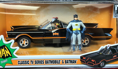 NIB SEALED Diecast Car Jada BATMAN CLASSIC TV SERIES BATMOBILE ROBIN 1:24 #98259