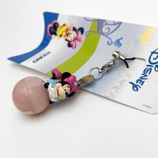 Official Disney Minnie Mouse Pink Ball Charm Strap Purse Key Chain Galaxy iPhone