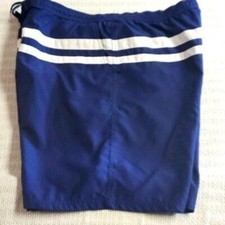 Islander Cinched Lined Striped Sz. L Swim Trunks