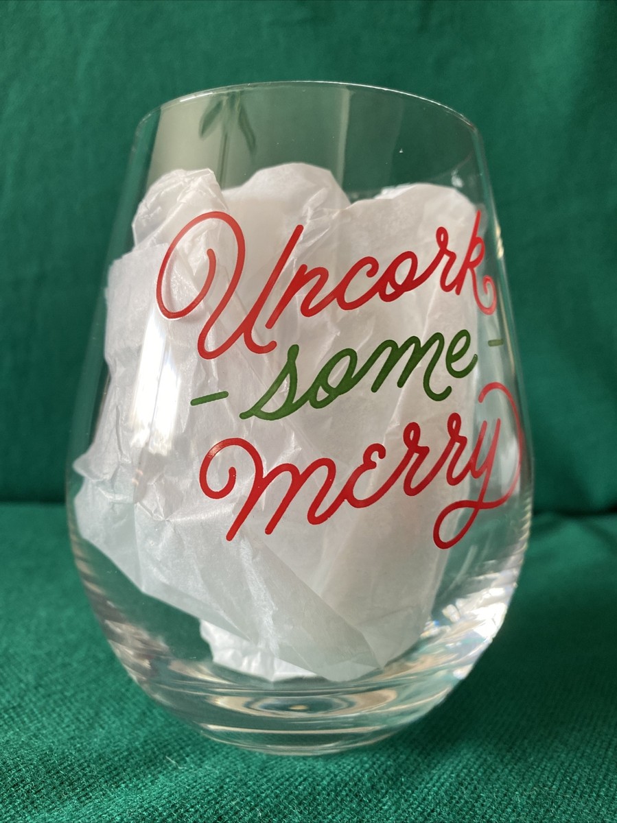 2022 VIP Hallmark STEMLESS WINE GLASS /cocktail Tumbler - Uncork Some Merry
