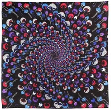 Magic Mushroom Spiral Bandana Psychedelic Shrooms Scarf Hair Tie 100% Cotton