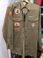 1950 national jamboree scoutmaster jacket eagle patch red white Chicago 