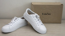 Taos Plx-13994a Womens Sz 10.5m White Leather Plim Soul Lux Sneakers Shoes 170