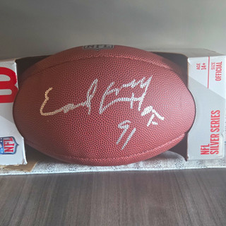 Earl Campbell Signed Wilson NFL Silver Series Football Schwartz Sports COA Lions
