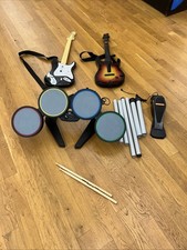 PS3 Rock Band Drum Set Kit BUNDLE Lot Drums 2...