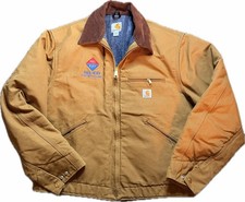 Vintage blanket lined tan Carhartt Detroit sz...