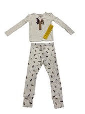 SKIMS Sleep Kids Pajama Set Marble Tossed Bunny 3T Soft Lounge Pajamas