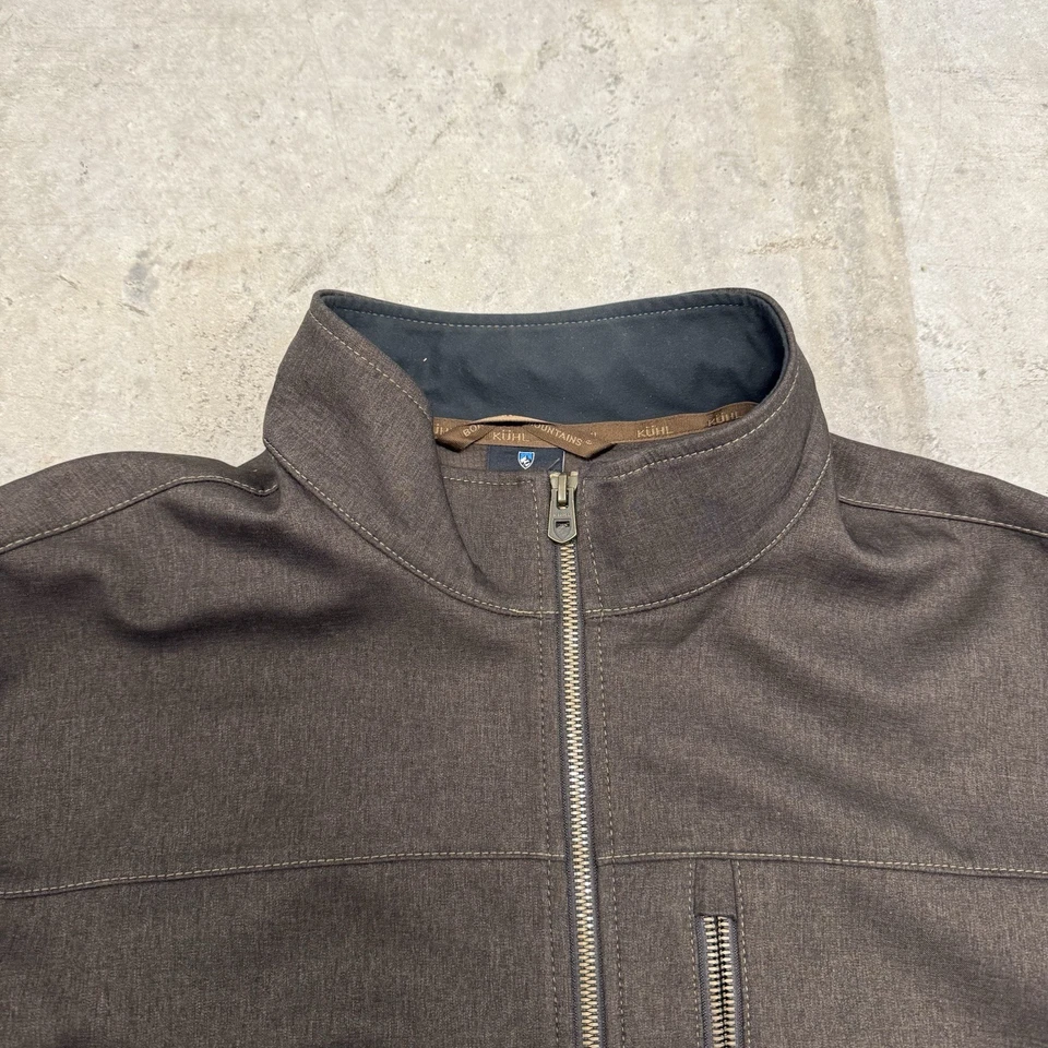 Chaqueta Kuhl Burr Softshell Forrada de Vellón Cremallera Frontal Talla XL Marrón Foto 2 de 4