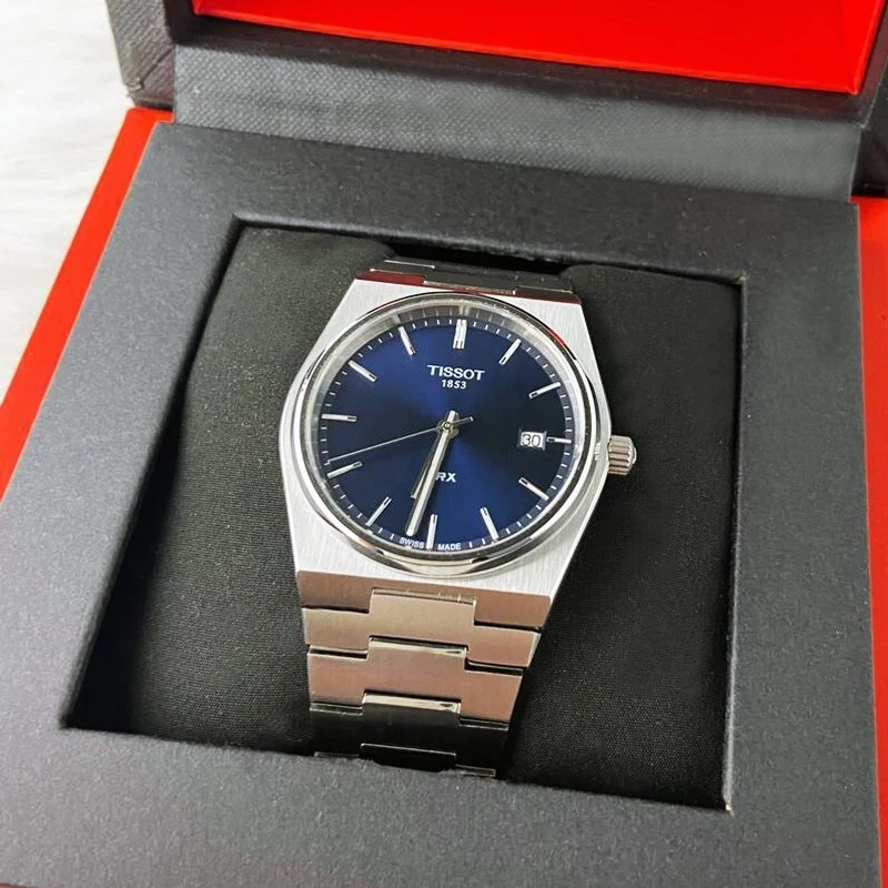 Men Tissot Classic PRX/316L Blue Stainless Steel Watch T137.410.11.041.00 (40mm)