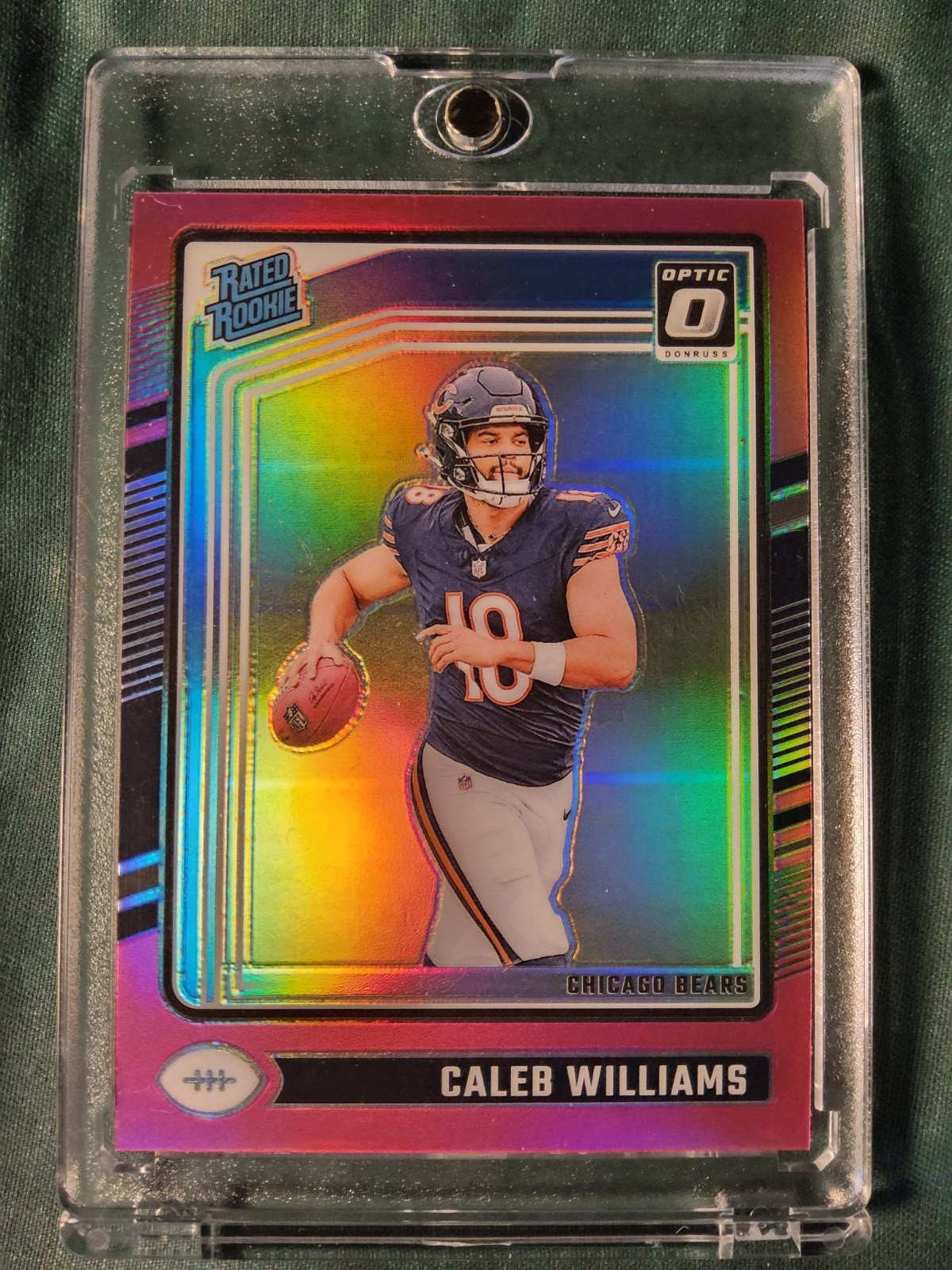 2024 PANINI DONRUSS OPTIC PINK CALEB WILLIAMS ROOKIE CARD #201 CHICAGO BEARS