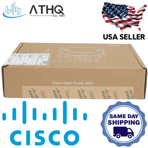 Cisco Refresh DP-9861-K9 IP Desk Phone 10-Line Gigabit VoIP Bluetooth Wi-Fi PoE