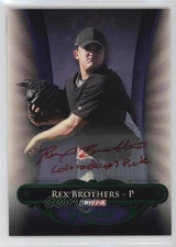 2010 TRISTAR Pursuit Green Auto Red Ink /25 Rex Brothers #14 Auto