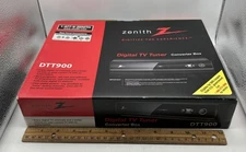 ZENITH Digital TV Tuner Converter Box DTT900 Remote Manual & Cables New in Box