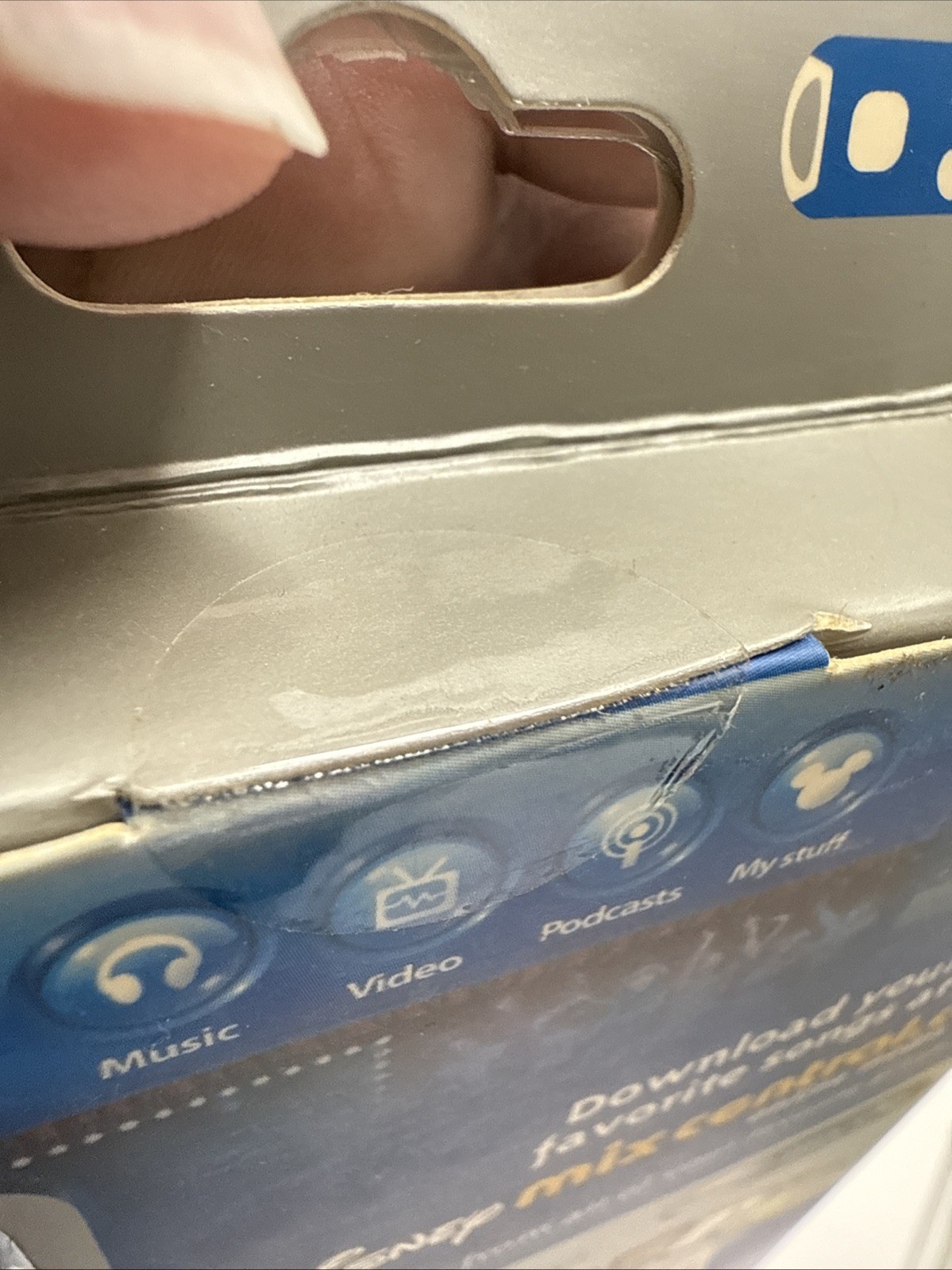 Disney Mix Stick Digital Music MP3 WMA Player 2008 Holds 500 song 1GB NEW Blue