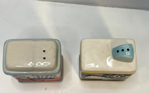 shaker sale e pepe vintage rettangolare in ceramica altezza 3 1/2" - Foto 4 di 16
