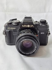 Minolta X-700 35mm Film Camera SLR Body 50 mm Film, Black W/ MD 50mm 1:2 Lens