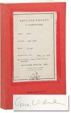 Gore Vidal KALKI Advance Uncorrected Proof signed by the author 1st ed #155940