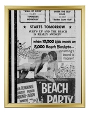 RITZ THEATRE BASELINE DRIVE-IN ADVERTISEMENT 1963 8X10 GOLD FRAMED PHOTO