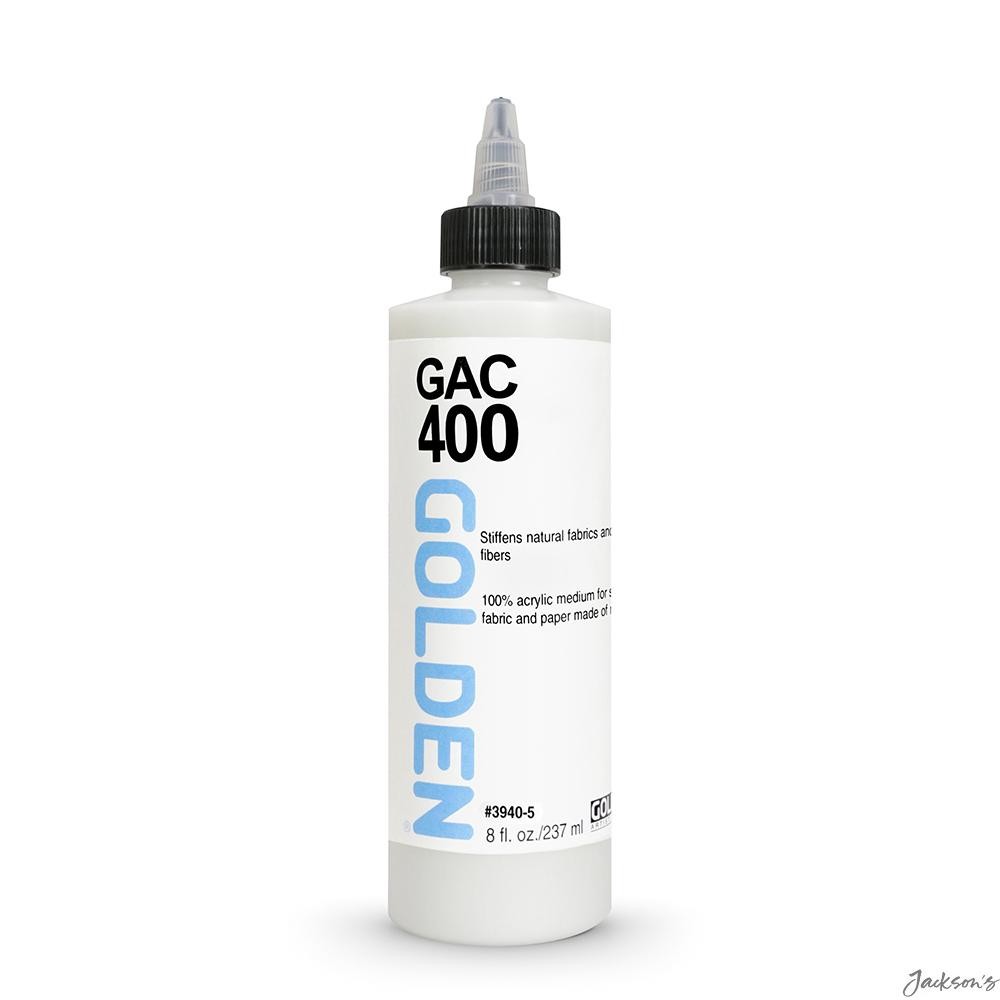 Golden GAC 400 Fabric Stiffener Primer Polymer 237ml For Canvas Linen Silk