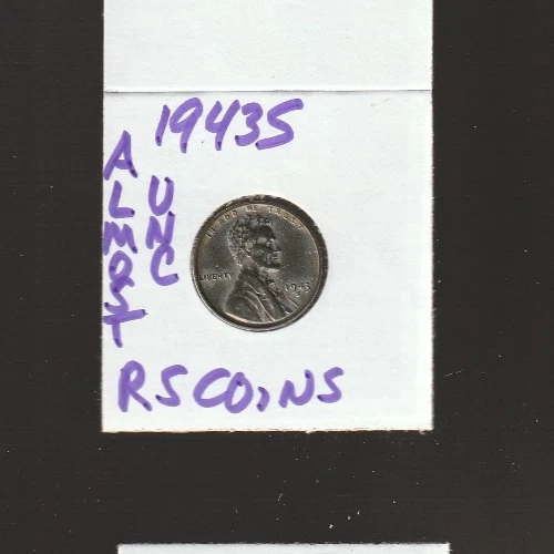 1943S    AU    LINCOLN  CENT   ~ALMOST   UNCIRCULATED ~  RS COINS #37O FREE SHIP