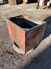 Old Vintage Square copper Water Tank Bottle Drum Planter Garden Flower Pot