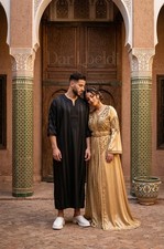 Kaftan for men , Moroccan kaftan , Gandoura for men , Long Dress for Men