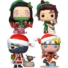 Funko Pop! Anime Holiday 2025 4 Pack Tanjiro, Nezuko, Kakashi & Pakkun, Naruto
