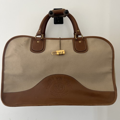 VTG Marley Hodgson No. 51 GHURKA Traveler Canvas Leather Luggage Bag Weekender