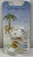 Vintage 2001 Carter's John Lennon Real Love Mam Pacifier Set of 2 NIP
