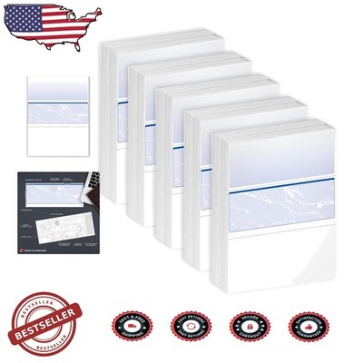 Secure Blue Marble Business Checks 8.5x11 2500 Sheets 24lb 11 Security Features