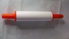 Vintage Orange Tupperware Plastic Fill and Chill Rolling Pin Retro