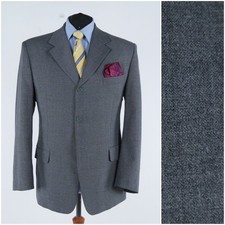 Mens Vintage Blazer 46R US Size DONI Grey Sport Coat Jacket
