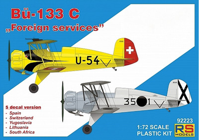 RS Models 92223 1:72 Bucker Bu-133C ''Foreign Services'' 5 Decal Varianten