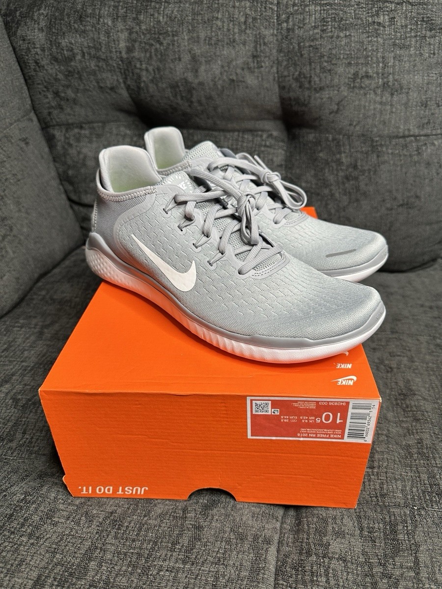 Grey Men's Free Rn 2018 Running Shoes White Grey Mens '