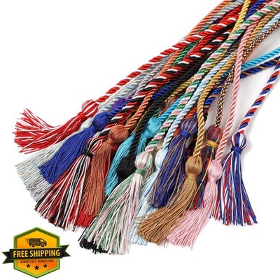 FtyFty Emerald Green Graduation Honor Cords 2pcs 68'' Twisted Tassels