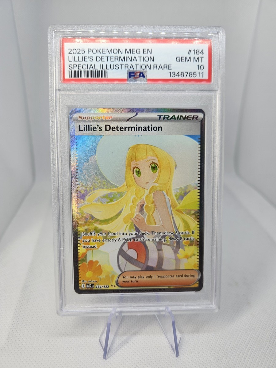 Lillie's Determination PSA 10 184/132 Mega Evolution Pokemon TCG