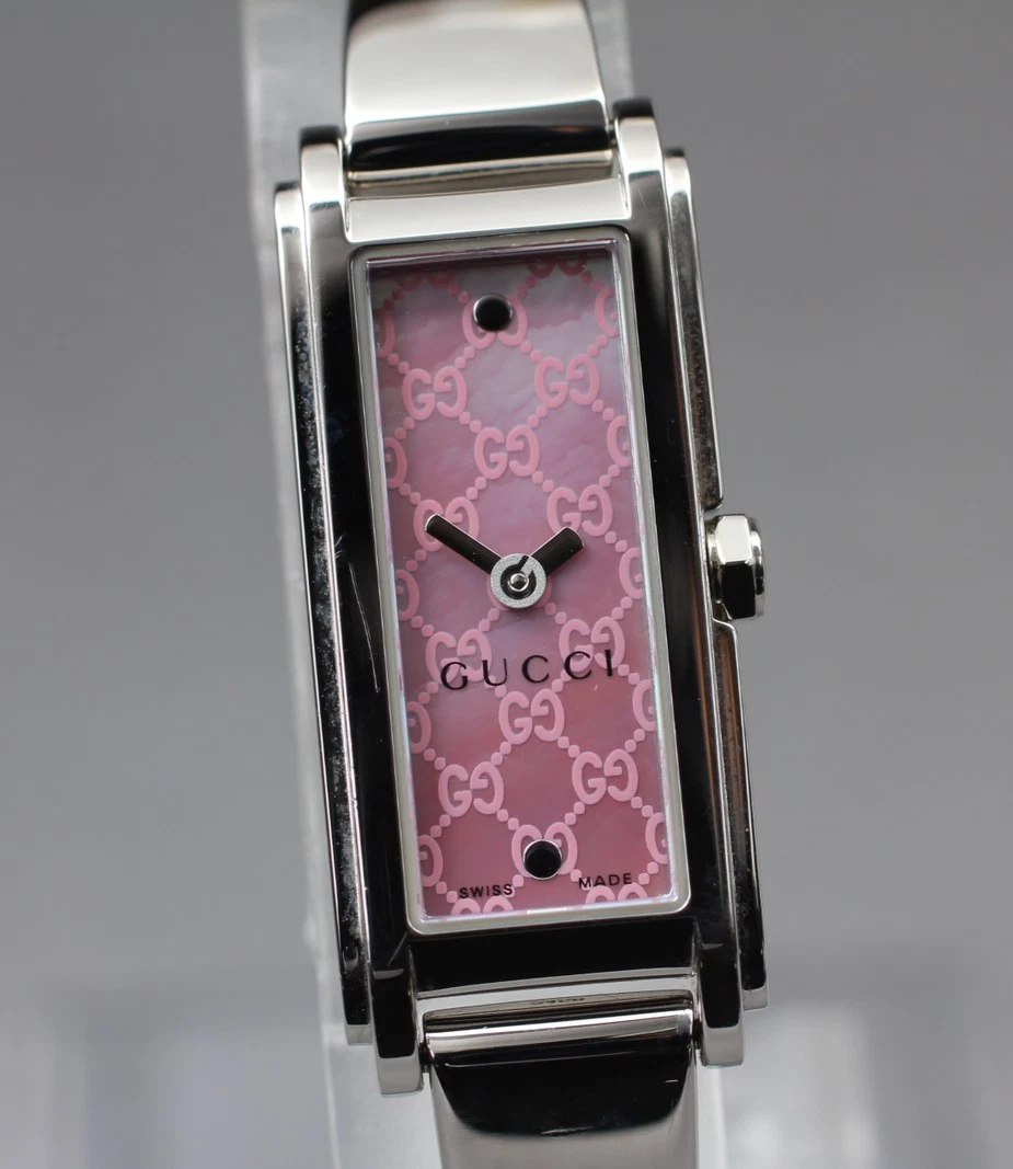 [Quasi come nuovo] Orologio da donna Gucci G Line 109 quadrante rosa bracciale argento quarzo GIAPPONE