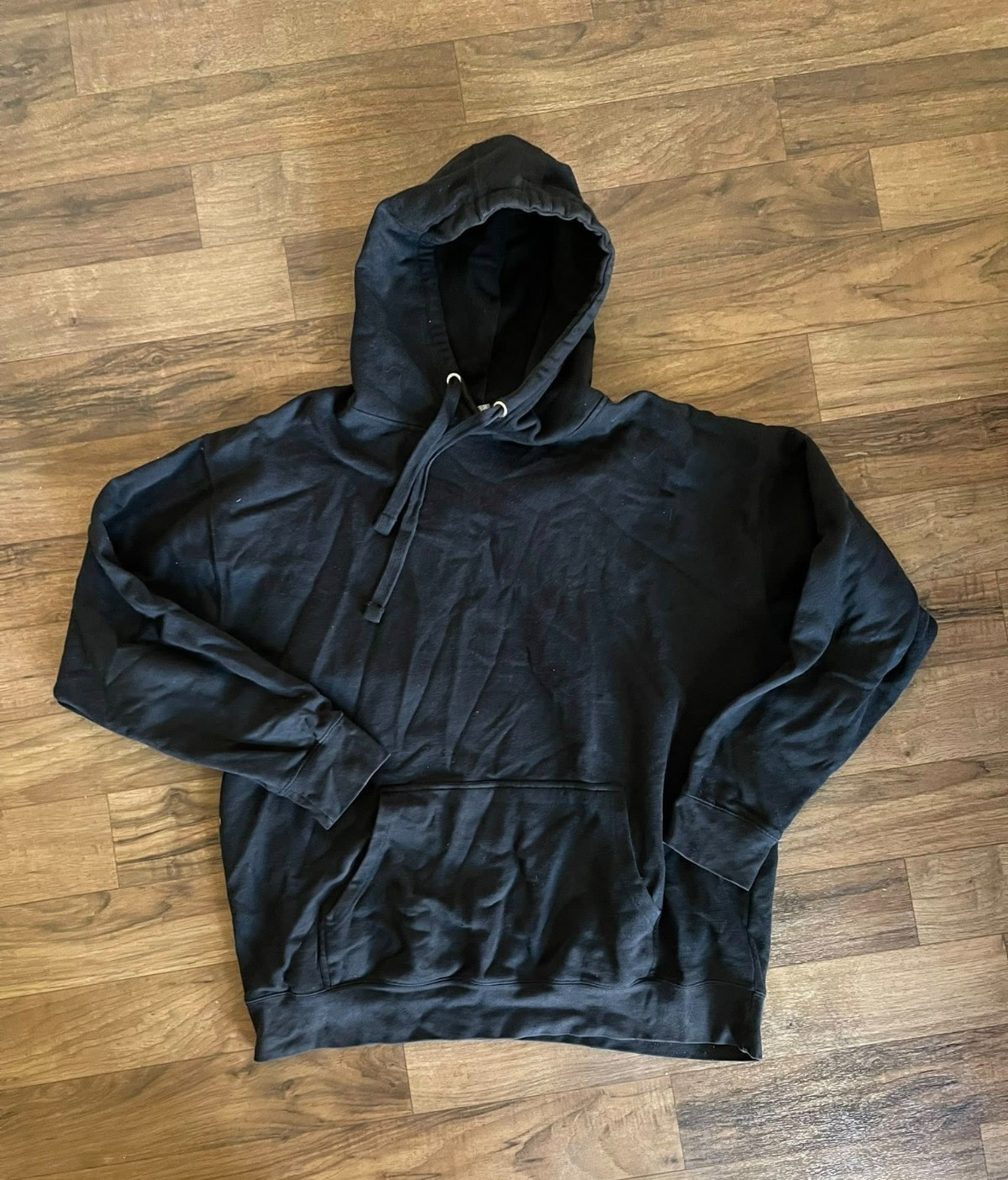 Cotton Heritage Plain Black Hoodie Men's Size 2XL