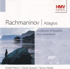Andre Previn/Cecile Ousset/Simon Rattle Rachmaninov Adagios CD 1999 Classical