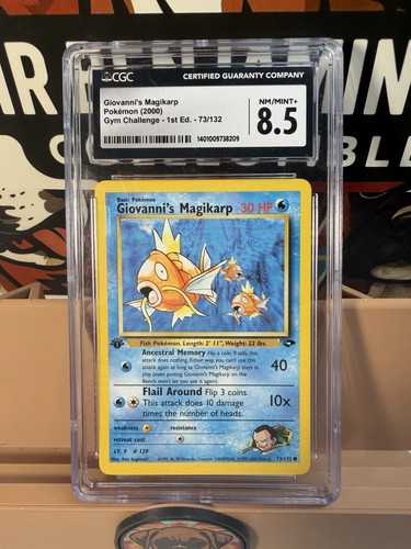 Giovanni's Magikarp (1st Edition) graded CGC 8.5 for sale on eBay