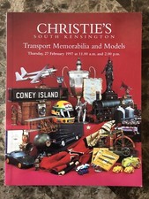 CHRISTIE'S 1997 Transportation Memorabilia & Models Auction Catalog