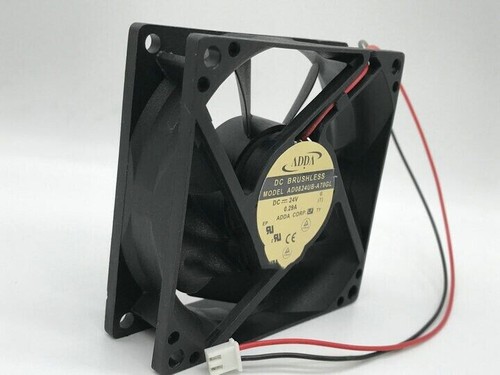 For ADDA 8025 AD0824UB-A70GL DC24V 0.29A 8CM 80mm inverter cooling fan 2pin - Picture 2 of 3
