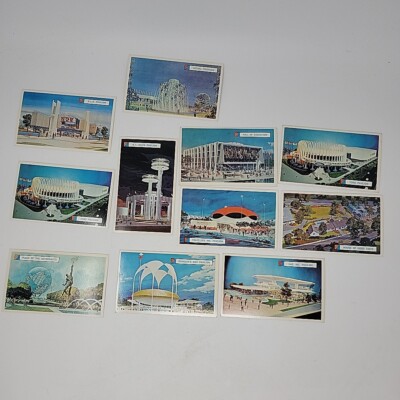 1961-63 New York World's Fair Exhibit Card Lot of 11 Gardens Pavilion Ford Hall 
