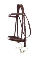Signature by Antares Fancy Stitched Hunter Bridle Laced Reins Buffalo Leather 2